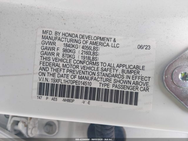 2023 HONDA CIVIC 19XFL1H70PE014510 Photo 8
