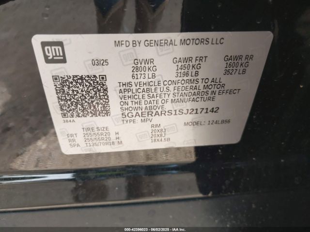 5GAERARS1SJ217142 Buick Enclave Preferred Fwd