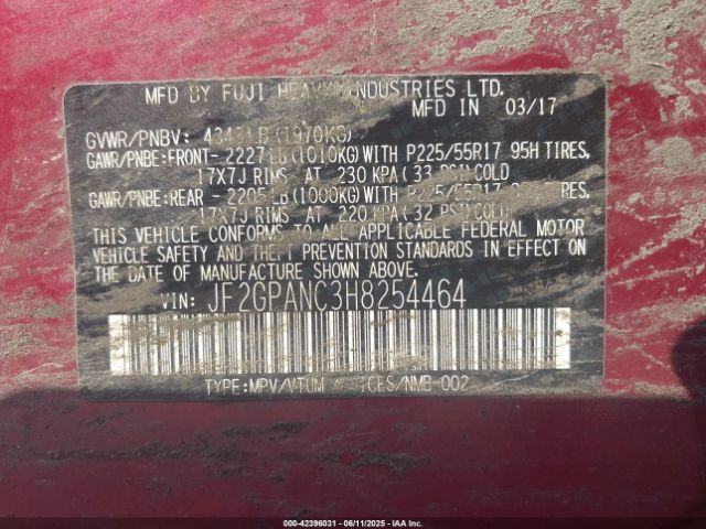 2017 SUBARU CROSSTREK JF2GPANC3H8254464 Photo 8