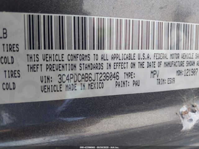 3C4PDCAB6JT236046 Dodge JOURNEY SE