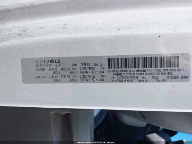 2017 RAM PROMASTER 1500 3C6TRVAG5HE522001 Photo 8