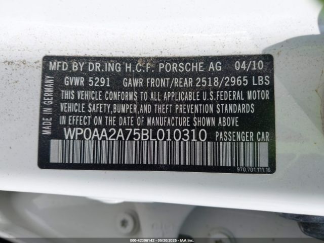 2011 PORSCHE PANAMERA WP0AA2A75BL010310 Photo 8