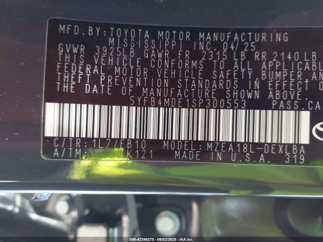 5YFB4MDE1SP300553 Toyota m20a-fks