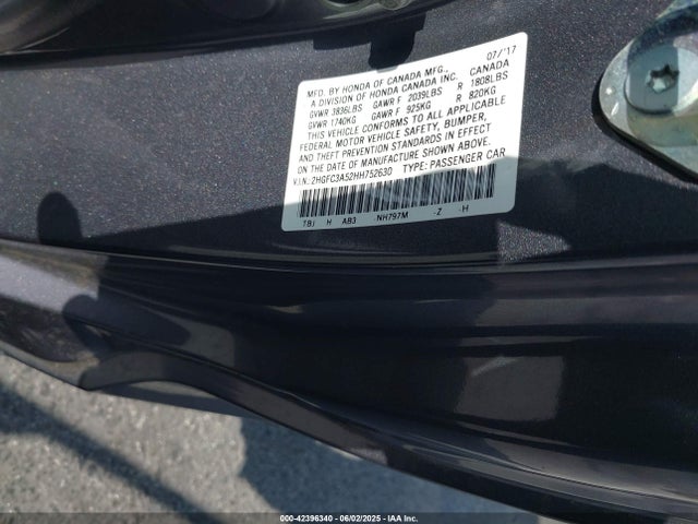 Honda l15b7 2017 2HGFC3A52HH752630 Image 9