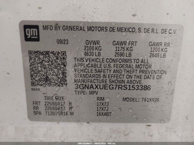 2024 CHEVROLET EQUINOX 3GNAXUEG7RS153386 Photo 8