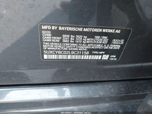 5UXCY8C02L9C31158 BMW X6