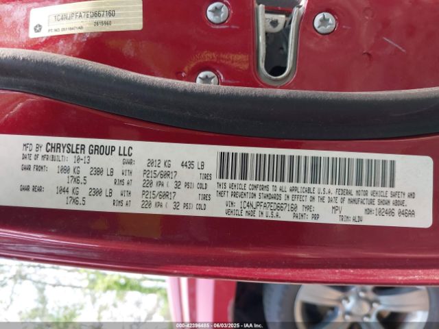 1C4NJPFA7ED667160 Jeep Patriot High Altitude