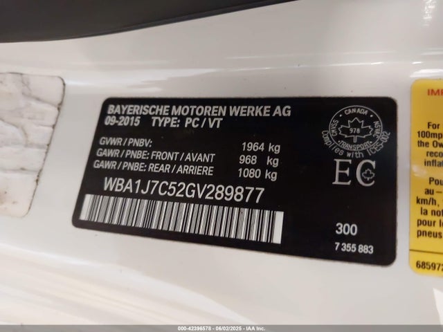 BMW M235I 2016 WBA1J7C52GV289877 Image 9