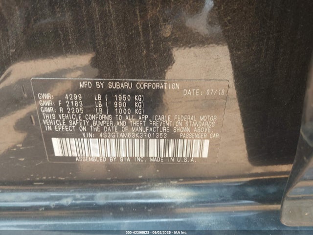 Subaru Impreza 2019 4S3GTAM63K3701353 Image 9
