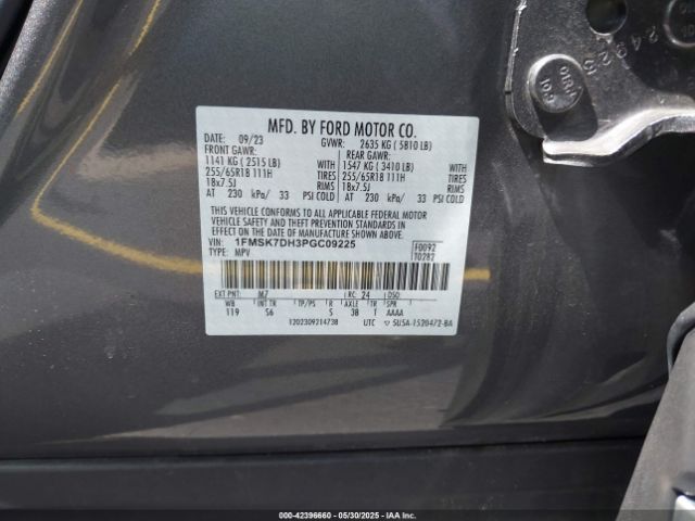 2023 FORD EXPLORER 1FMSK7DH3PGC09225 Photo 8