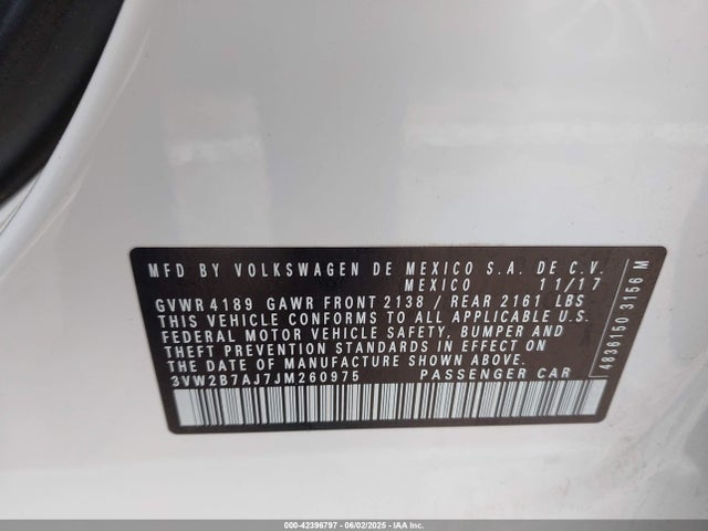 Volkswagen 1.4 tsi 2018 3VW2B7AJ7JM260975 Image 9