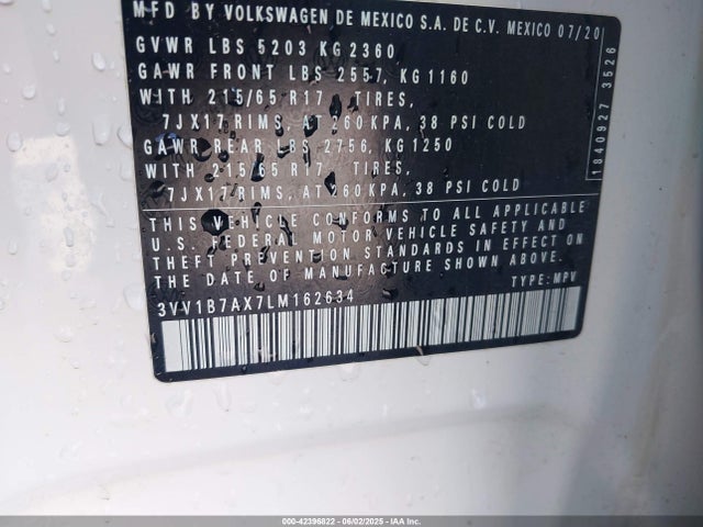 Volkswagen Tiguan 2020 3VV1B7AX7LM162634 Image 9