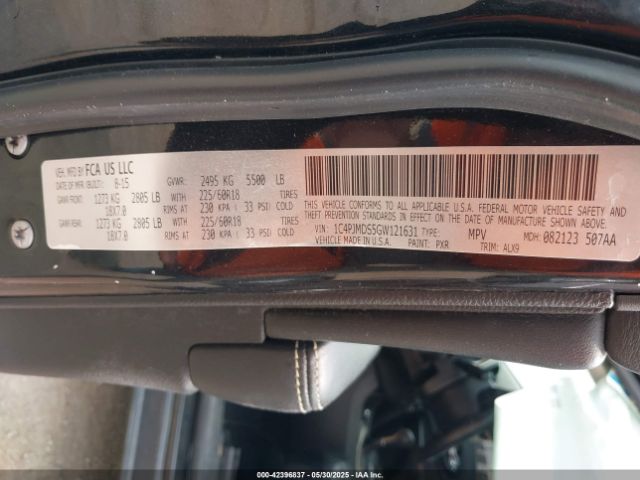 2016 JEEP CHEROKEE 1C4PJMDS5GW121631 Photo 8