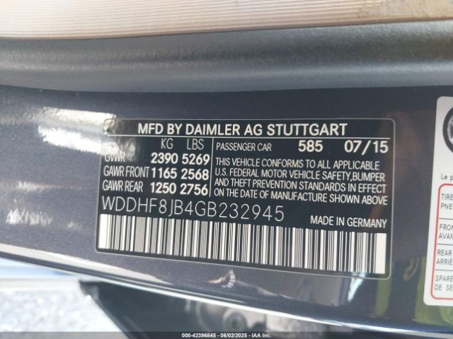2016 MERCEDES-BENZ E 350 WDDHF8JB4GB232945 Photo 8