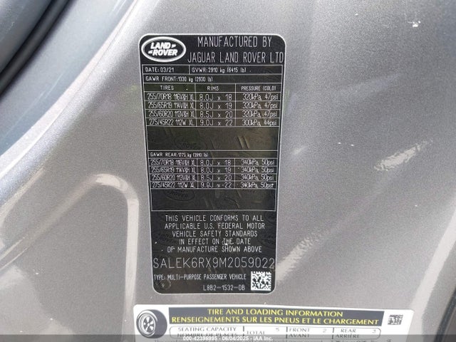 SALEK6RX9M2059022 Land Rover aj120 i4