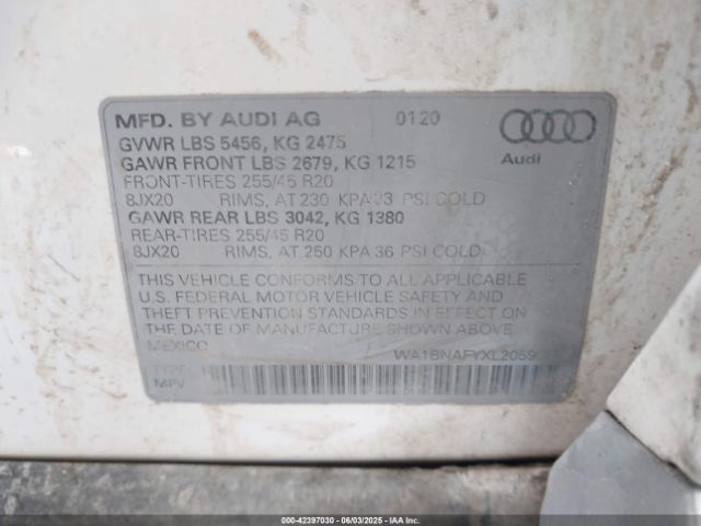2020 AUDI Q5 WA1BNAFYXL2059038 Photo 8
