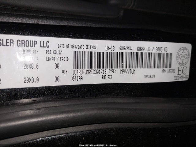 Jeep Grand Cherokee 2014 1C4RJFJM2EC301710 Image 9