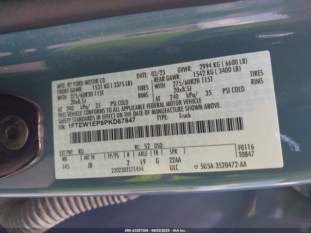 Ford 2.7l-4v 2023 1FTEW1EP8PKD87847 Image 9