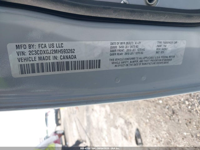Dodge 2021 2021 2C3CDXGJ2MH593262 Image 9