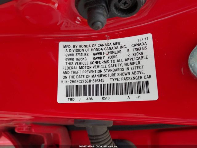 2018 HONDA CIVIC 2HGFC2F56JH516345 Photo 8