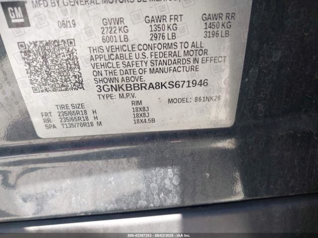 3GNKBBRA8KS671946 Chevrolet Blazer