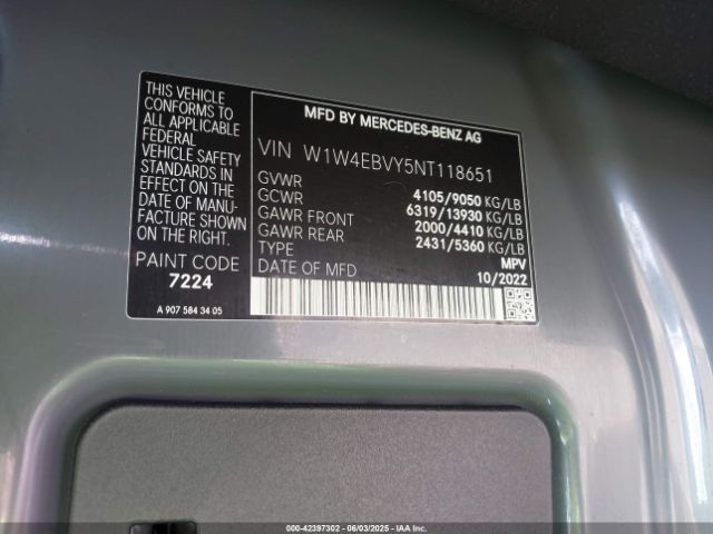 2022 MERCEDES-BENZ SPRINTER 2500 W1W4EBVY5NT118651 Photo 8