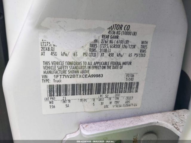 2012 FORD F-250 1FT7W2BTXCEA99983 Photo 8