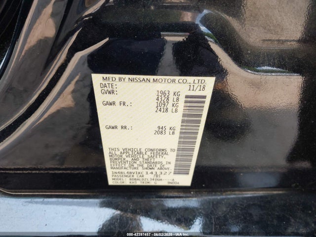 Nissan 2019 2019 1N4BL4BV1KC141327 Image 9