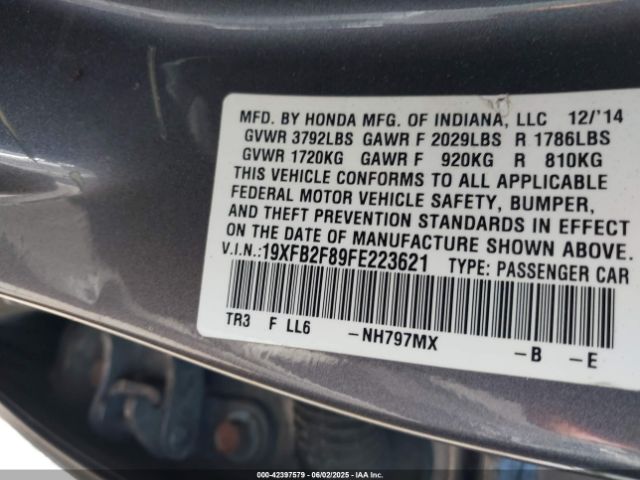 19XFB2F89FE223621 Honda CIVIC EX