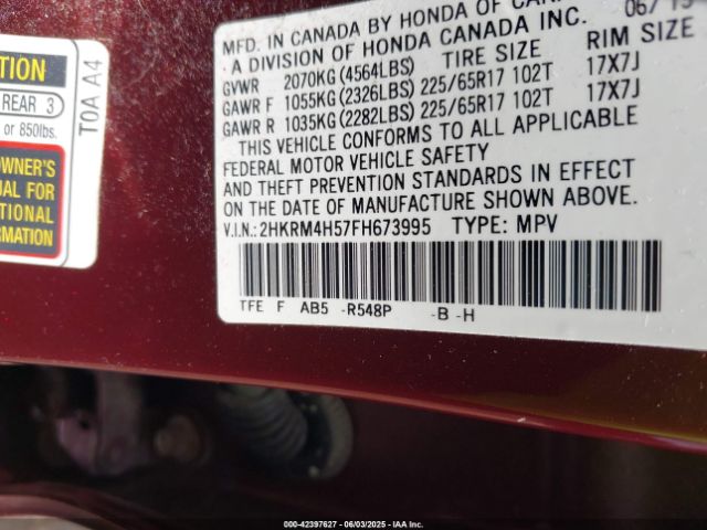 2HKRM4H57FH673995 Honda CR-V EX