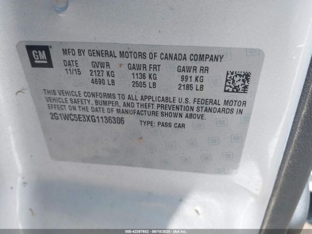 2G1WC5E3XG1136306 Chevrolet Impala Limited Ltz