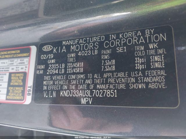 KNDJ33AU3L7027851 KIA SOUL EX