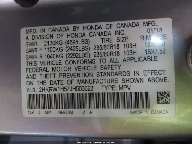 2HKRW1H57JH503623 Honda l15be