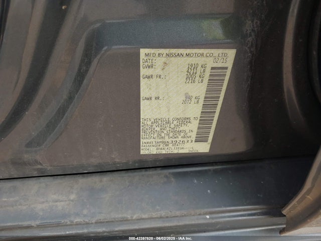 1N4AL3AP9FN392633 Nissan Altima 2.5 Sl