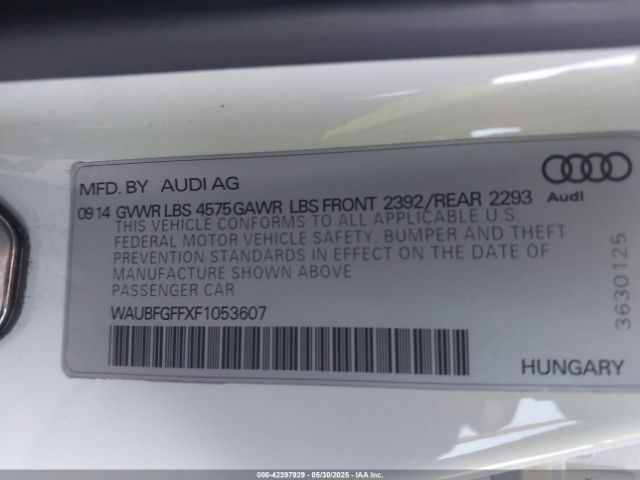 2015 AUDI A3 WAUBFGFFXF1053607 Photo 8