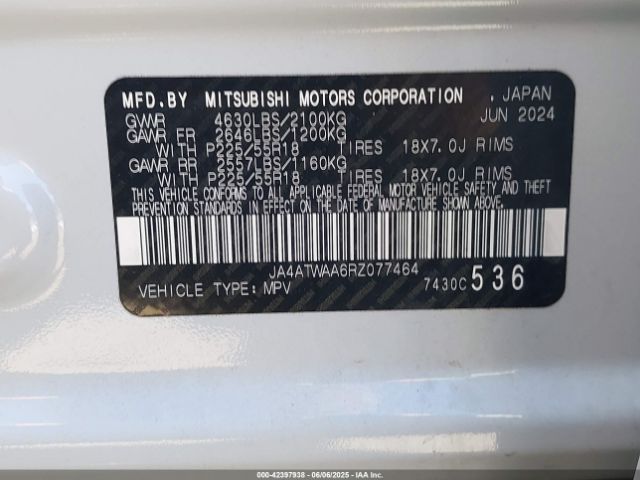 2024 MITSUBISHI ECLIPSE CROSS JA4ATWAA6RZ077464 Photo 8