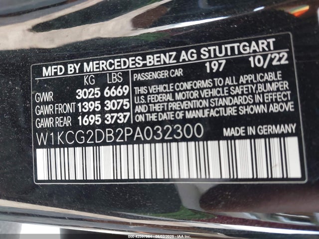 W1KCG2DB2PA032300 Mercedes-Benz ed