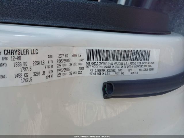 2009 JEEP GRAND CHEROKEE 1J8GR48K19C525851 Photo 8