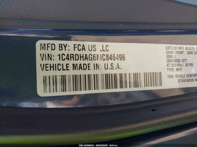 2021 DODGE DURANGO 1C4RDHAG6MC846496 Photo 8