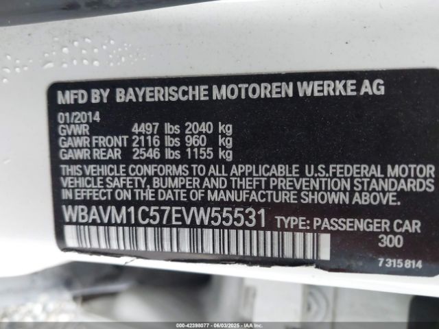 WBAVM1C57EVW55531 BMW X1 Sdrive28i