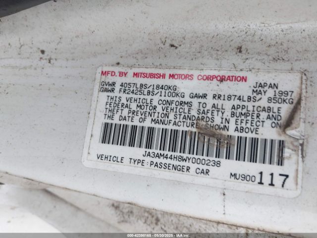 1998 MITSUBISHI 3000 GT JA3AM44H8WY000238 Photo 8