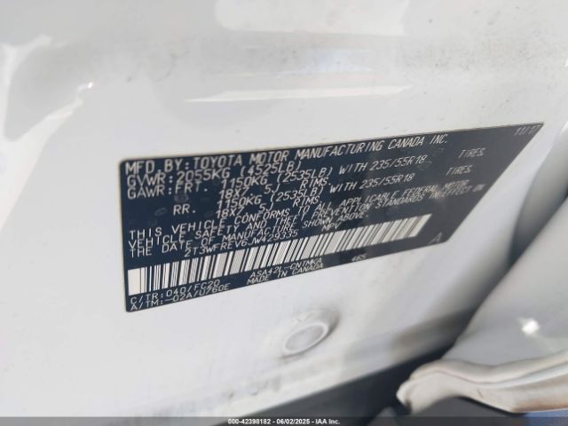 2T3WFREV6JW429335 Toyota Rav4 Adventure