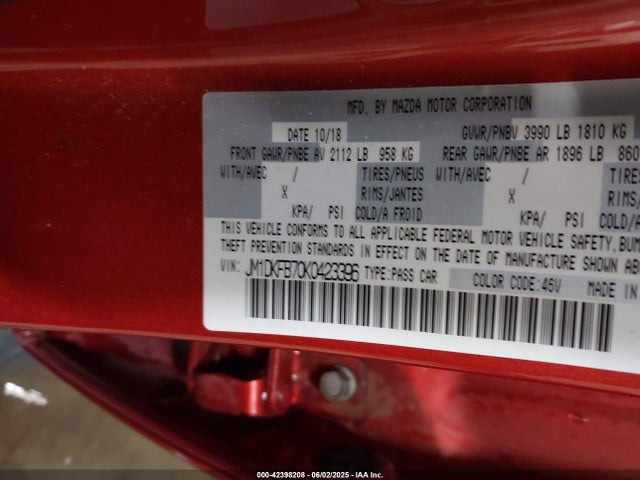 Mazda pe 2019 JM1DKFB70K0423396 Image 9