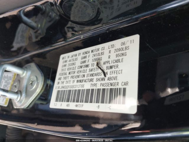 2011 ACURA TSX JH4CU2F6XBC013766 Photo 8