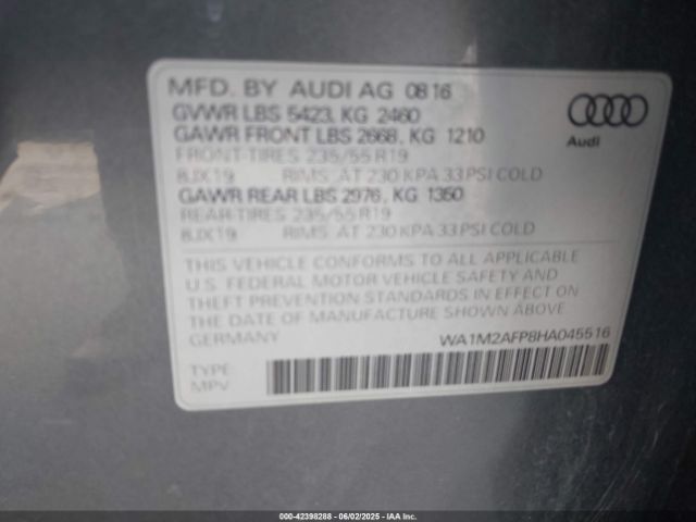 WA1M2AFP8HA045516 Audi Q5