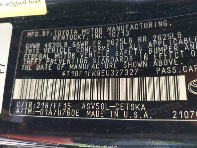 4T1BF1FK8EU327327 Toyota CAMRY SE