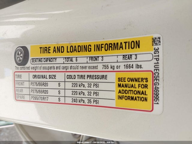 3GTP1UEC5EG469951 GMC Sierra 1500 Sle
