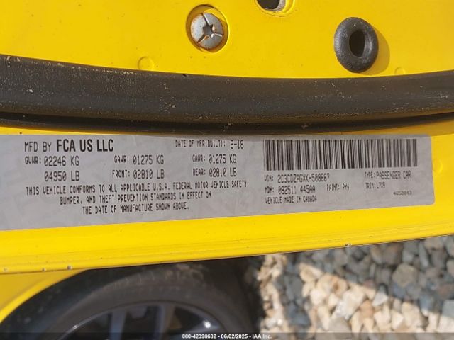 2C3CDZAGXKH508867 Dodge Challenger Sxt