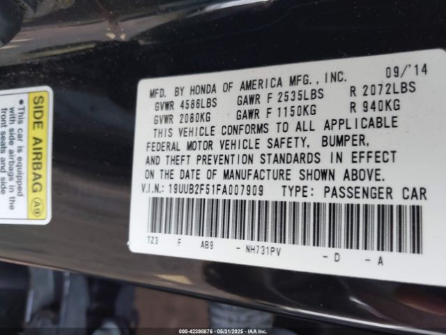 2015 ACURA TLX 19UUB2F51FA007909 Photo 8