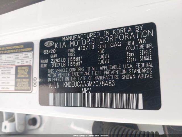 2021 KIA SELTOS KNDEUCAA5M7078483 Photo 8